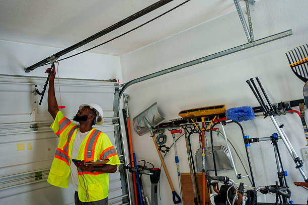 Professional Garage Door Panel Replacement technician working in Winona, MN